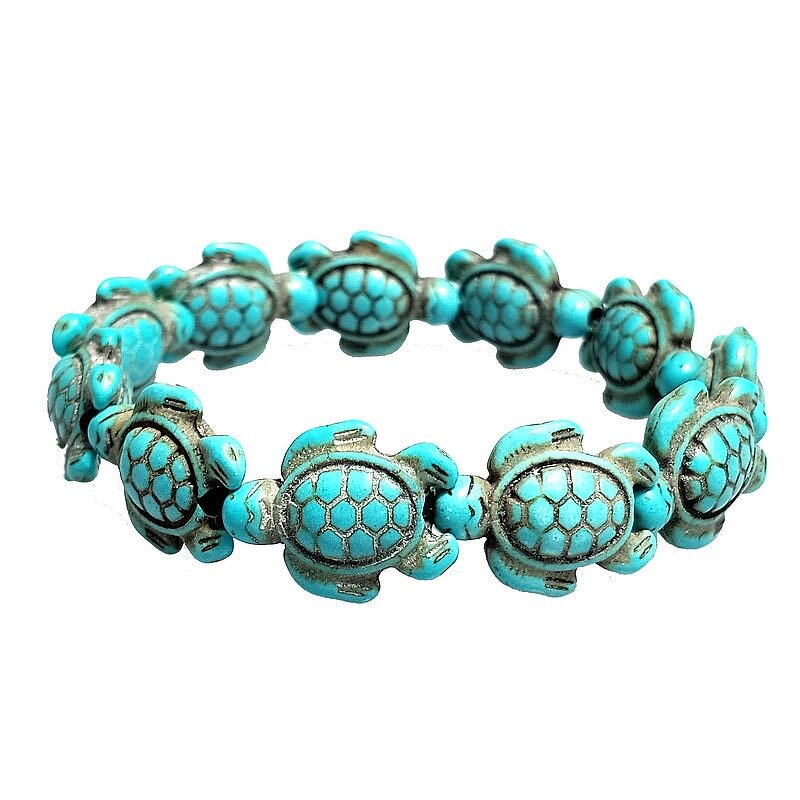 Turquoise Bracelet Factory - Marine Turtle Charm Bracelet