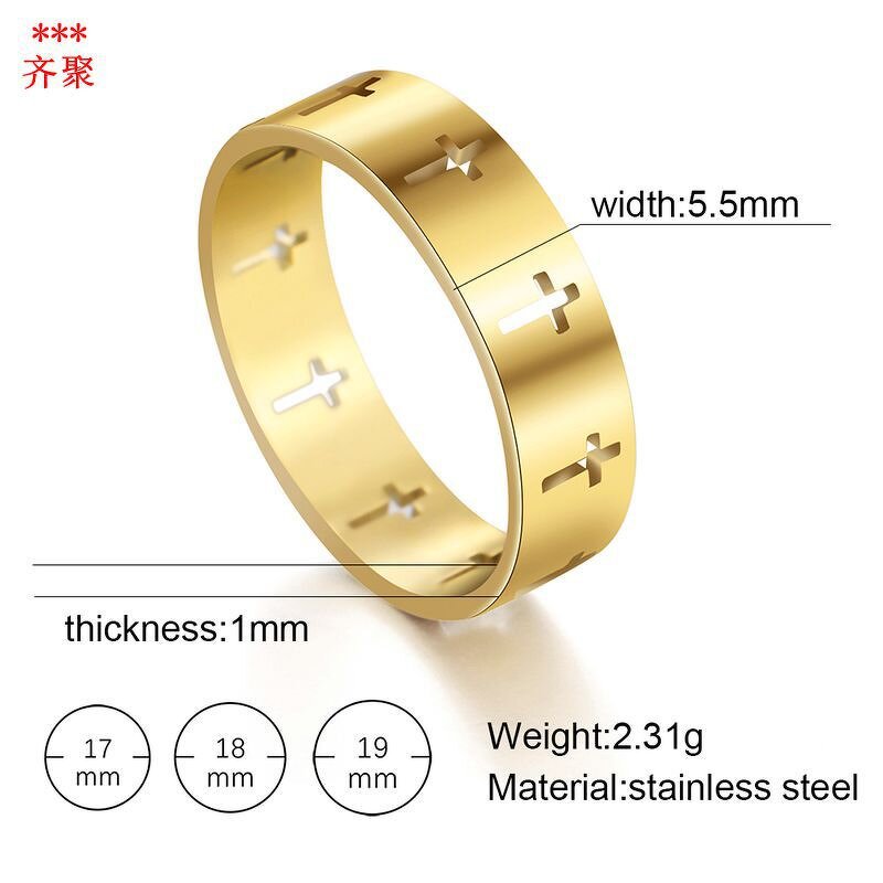 Cross Ring Factory - Hollow Jesus Couple Wedding Ring