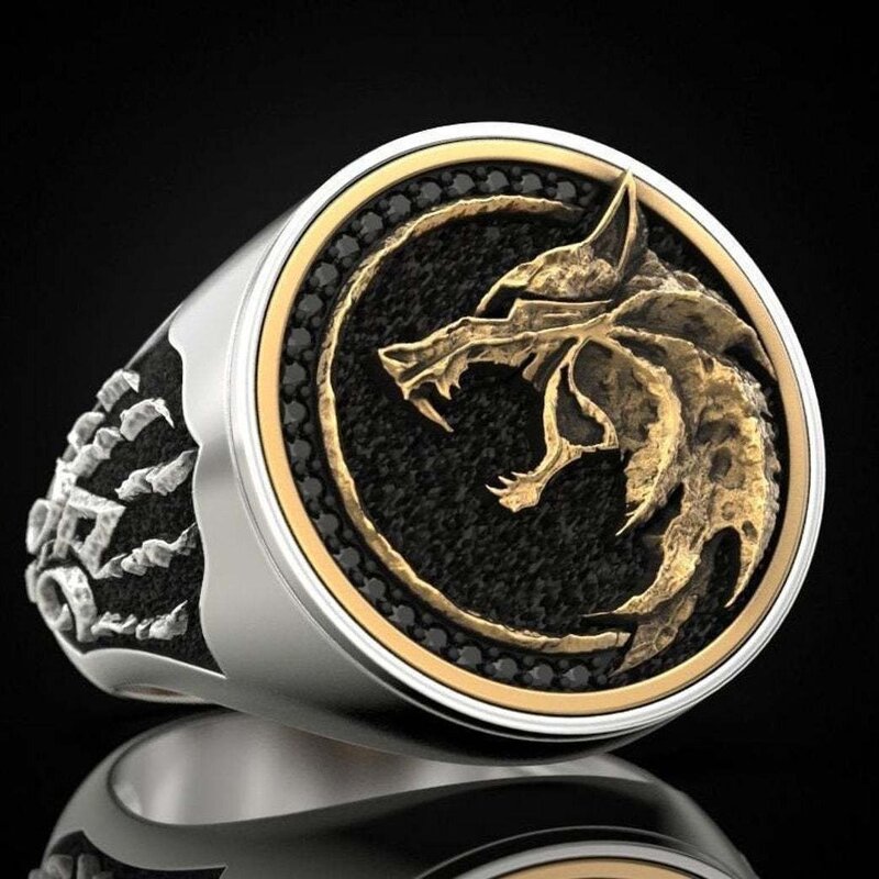Mens Ring Factory - Wolf Head Stainless Steel Ring