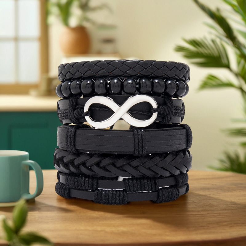 Braided Bracelet Factory - Leather Tribal Rope Wristband