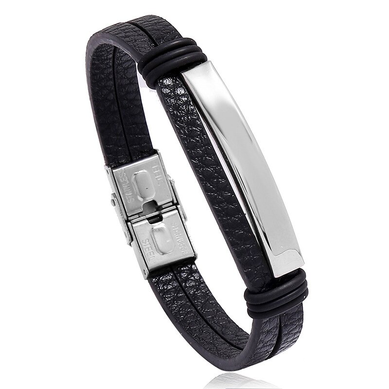 Leather Bracelet Factory - Glossy Punk Stainless Steel Bracelet