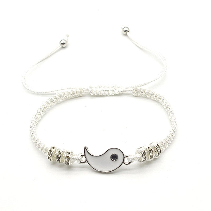 BFF Bracelet Factory - Hand Knit Yin Yang Cord Bracelet