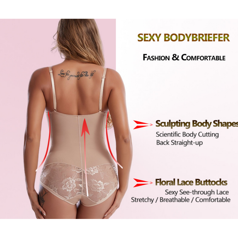 Hot Foreign Trade Abdomen Shaper High Compression Seamless Knitted Lace Body Shaping Clothes for Fitness Plus Size