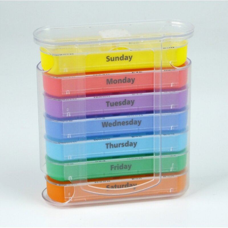 2023  Hot Sale Weekly Pill Tablet Organizer Plastic Pill Organizer Medicine Tablet Pill Box Container Case