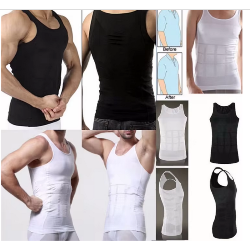 Men's Breathable Compression Muscle Slimming Vest Workout Tank Shapewear Vest