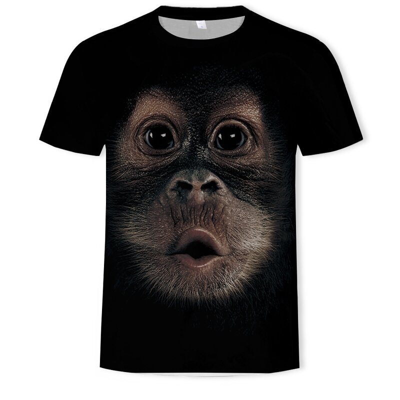 Hot Sale  Men's Big Face Baby Orangutan T-shirt Casual 3D Printed Short Sleeve Graphics T-Shirt