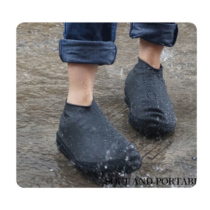 2024 Non-slip Silicone Rain Shoes Cover Outdoor Waterproof Rain Boots for Men Women Kids