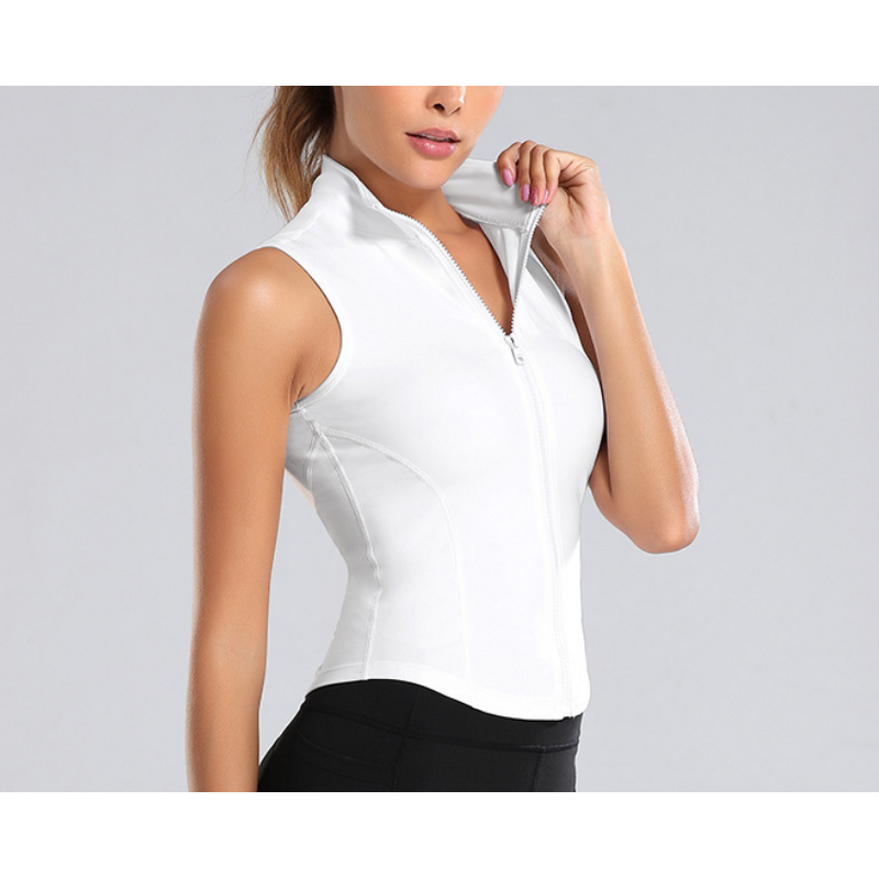 Women's Slim Fit Running Vest Breathable Yoga Fitness Wear with Vintage Style