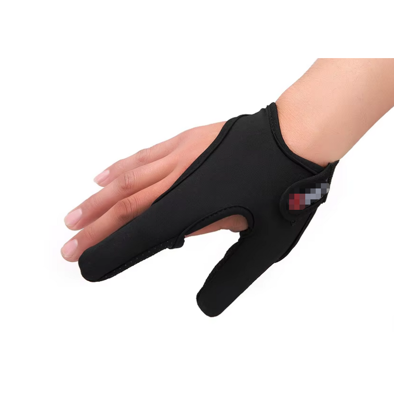 Double-Finger Anti-Slip Fishing Gloves with Elastic Band Protector Outdoor Gear for Active Sports