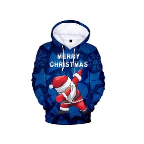 Autumn and Winter Christmas Hoodie 3D Print Santa Claus Hooded Sweatshirts Street Trend Leisure Pullover Hoodies Women CoatAutum