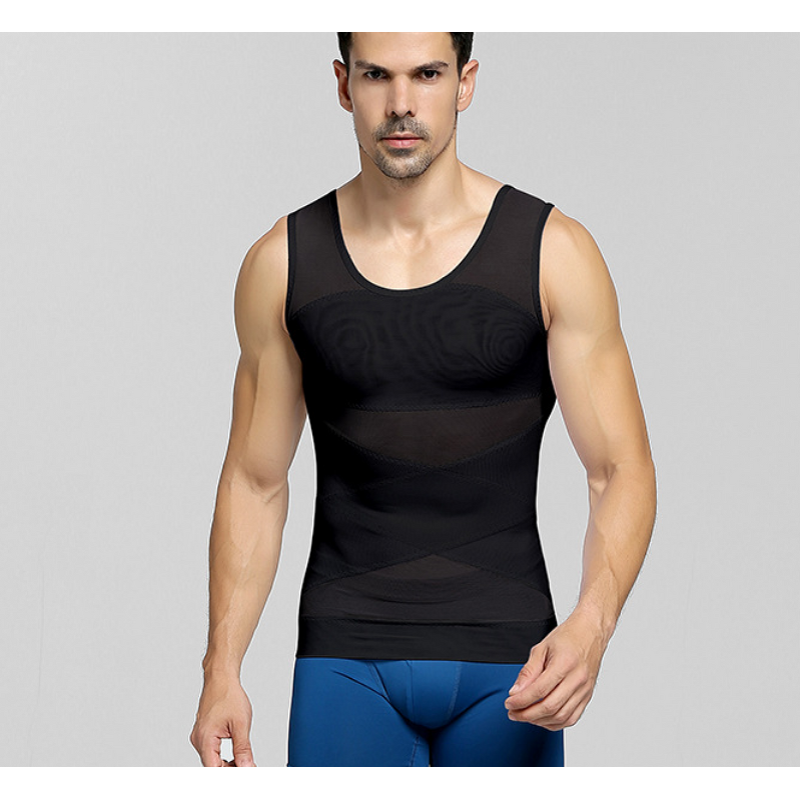 Men's Shapewear Workout Tank Tops Compression Muscle Shirt Slimming Body Shaper Vest