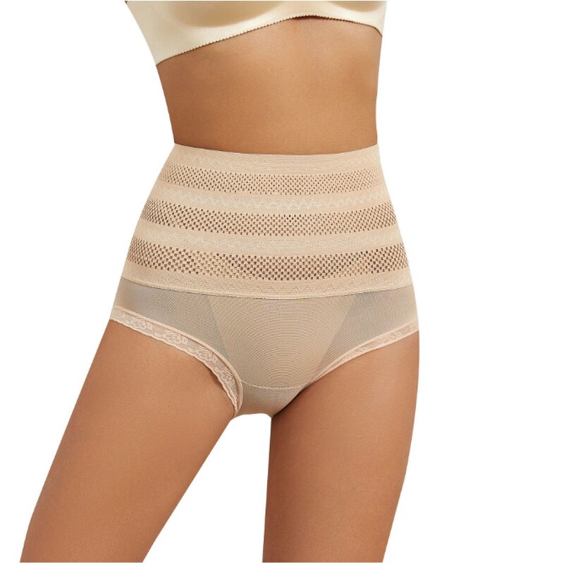 High-Waist Eco-Friendly Nylon Shapers Breathable Everyday Knitted Tummy Control Panties Anti-Bacterial Properties Comfortable