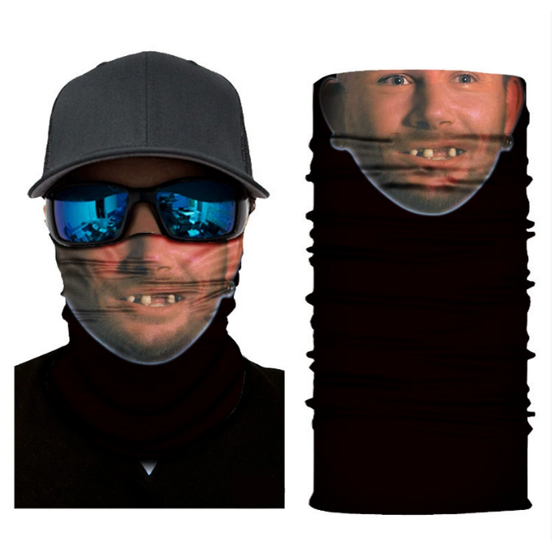 Motocross Balaclava Face Mask Quick Dry 3D Skull Sport Cap Polyester Bicycle Hat for Bike Racing Fishing & Outdoor Sports