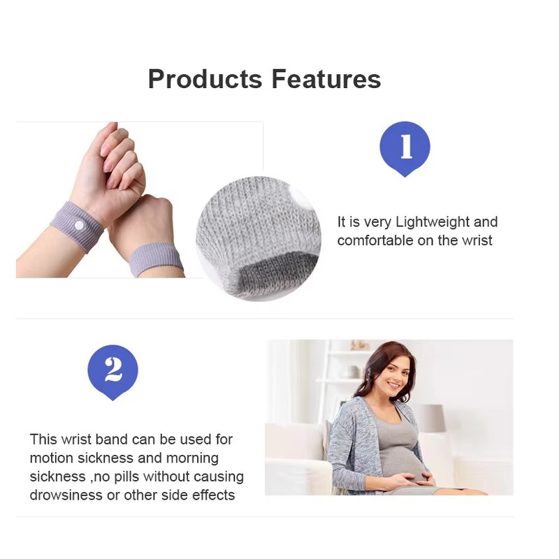 Cheap Kids Motion Sickness Seasickness Travel Relief Nausea Acupoint Wristbands Wrist Bands