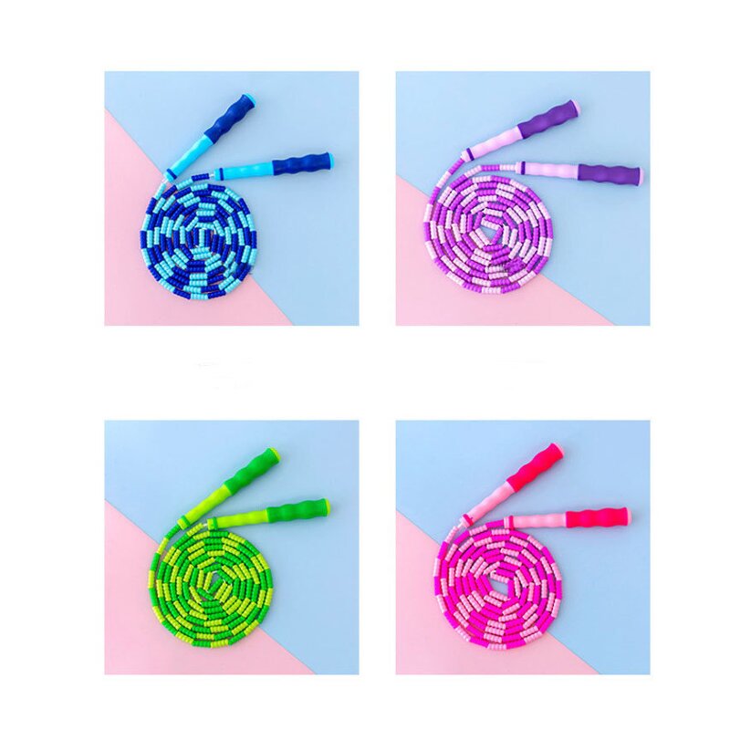 High Quality PVC Student Skipping Rope Soft Beaded Jump Rope for Kids