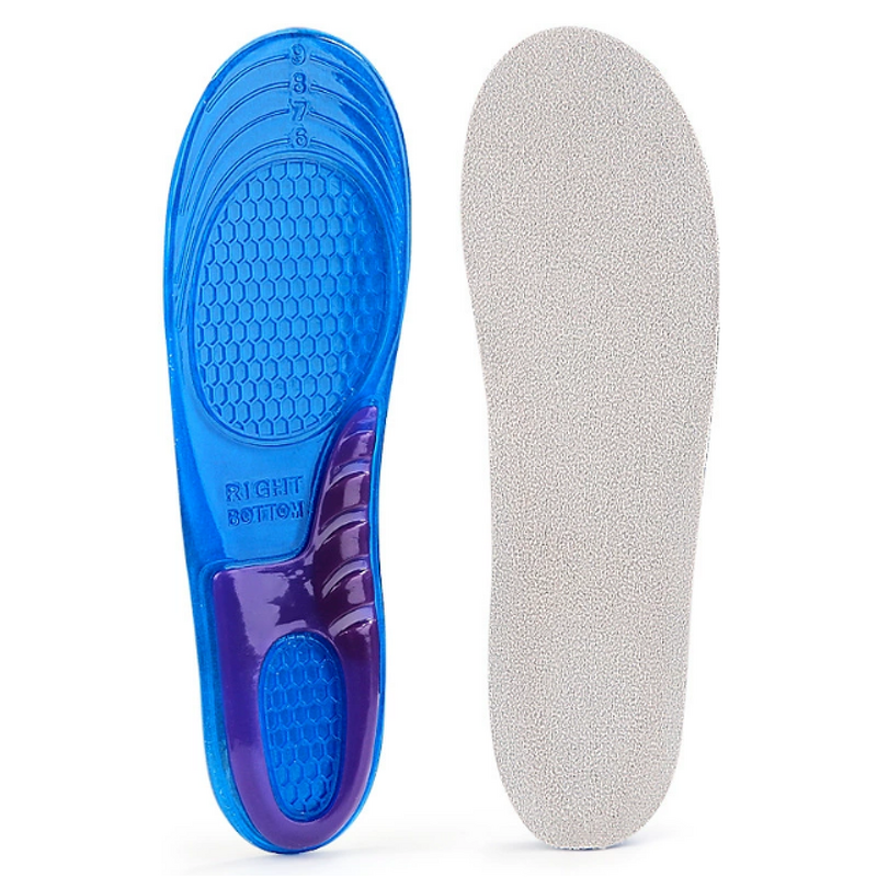 Pu Elastic Sports Insoles Unisex Summer Sweat Absorption Cushioning Pressure Relief Thickened for Running Training