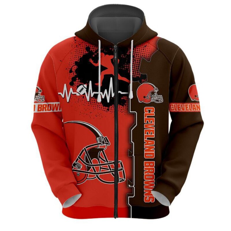 America Hot Sale Football Team Sports Hoodies 3d Print Customize Polyester Man Sports Sweatshirts Team Hoodies With Zipper
