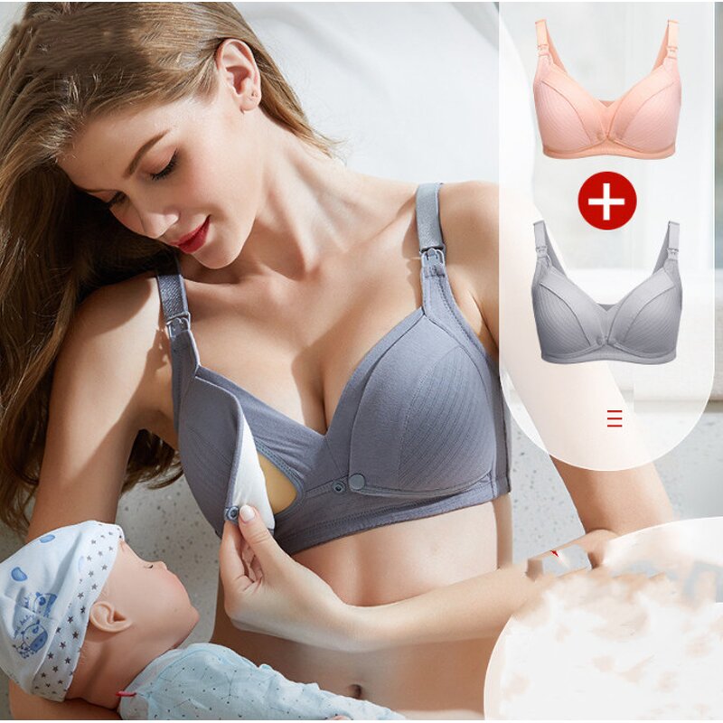 Wireless Maternity Bra Gathered Anti-sagging Pregnancy Nursing Underwear Breastfeeding Bra