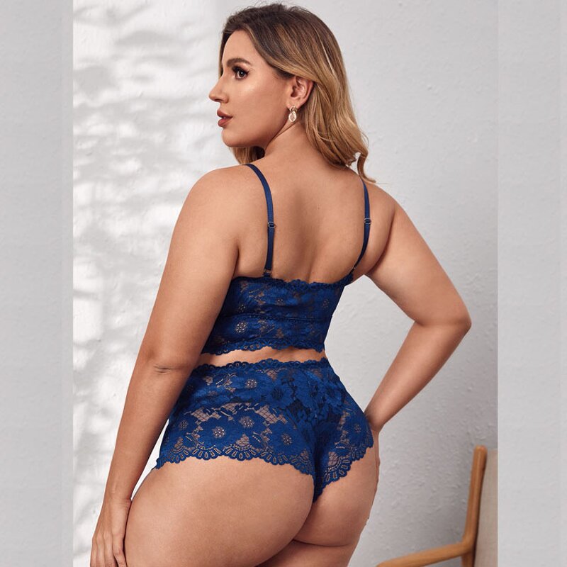 Customized Plus Size Good Quality Hollow Out Lace Colorful Beauty Girl Fat Women Ladies Sexy Christmas Costume Lingerie