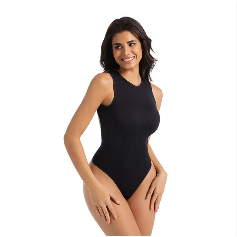 2024 Women's Bodysuit Wholesale Breathable Seamless Sculpting Thong Body Shaper with Tummy Control Shapewear