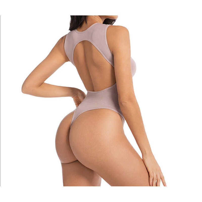 2024 Women's Bodysuit Wholesale Breathable Seamless Sculpting Thong Body Shaper with Tummy Control Shapewear