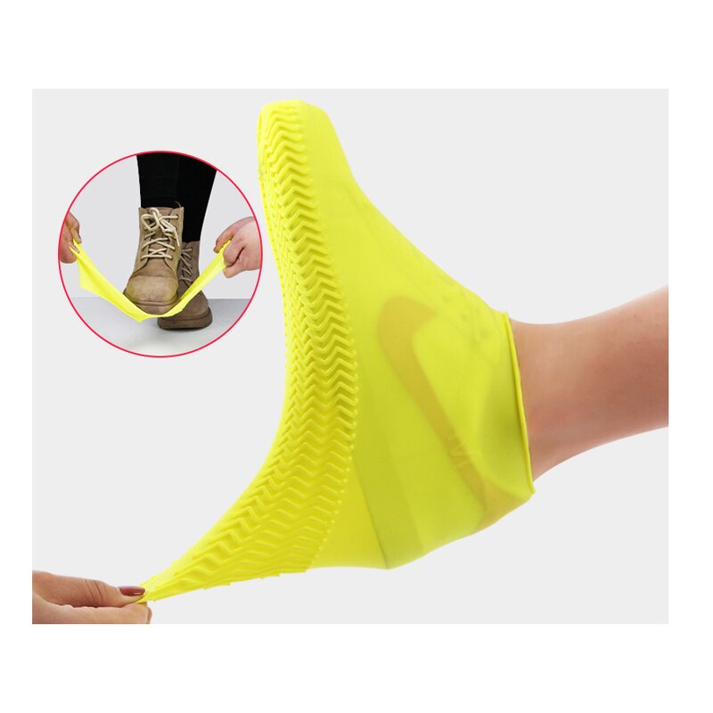 2024 Non-slip Silicone Rain Shoes Cover Outdoor Waterproof Rain Boots for Men Women Kids