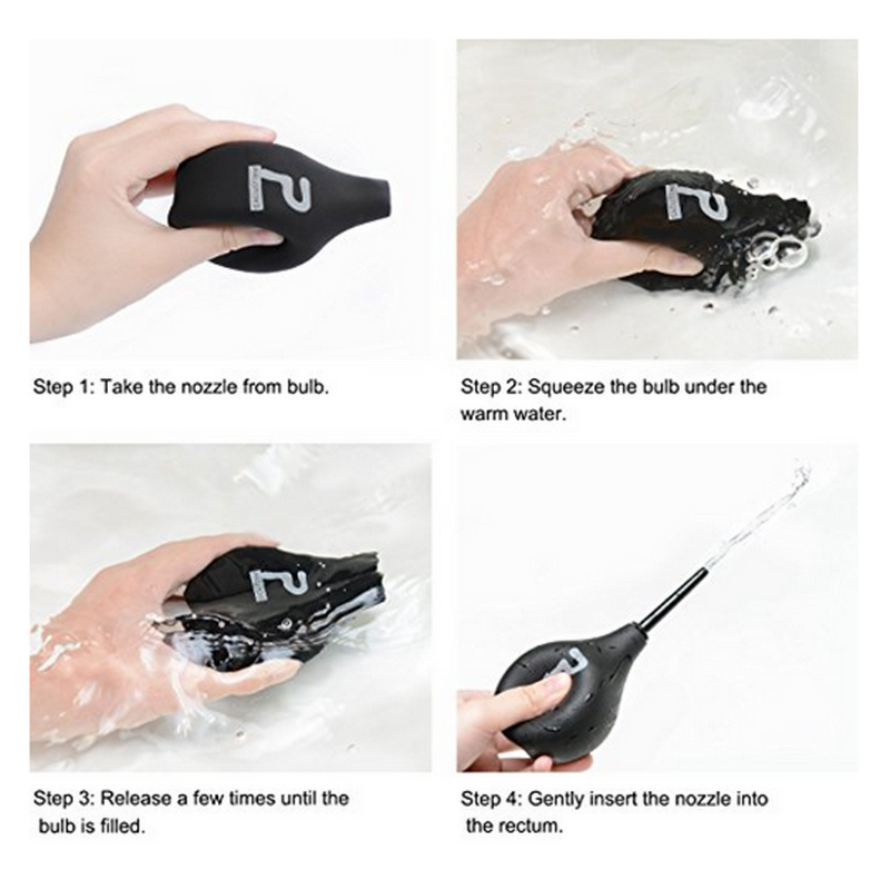 High Quality 224ml Pvc Vagina Anal Douche 100% Safe Reusable Enema Bulb for Men Women