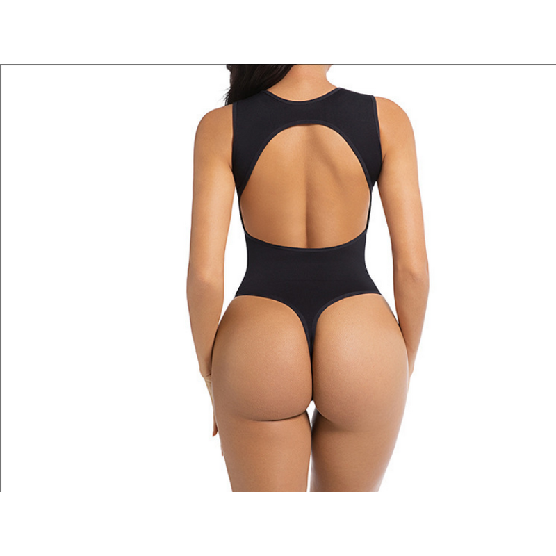 2024 Women's Bodysuit Wholesale Breathable Seamless Sculpting Thong Body Shaper with Tummy Control Shapewear