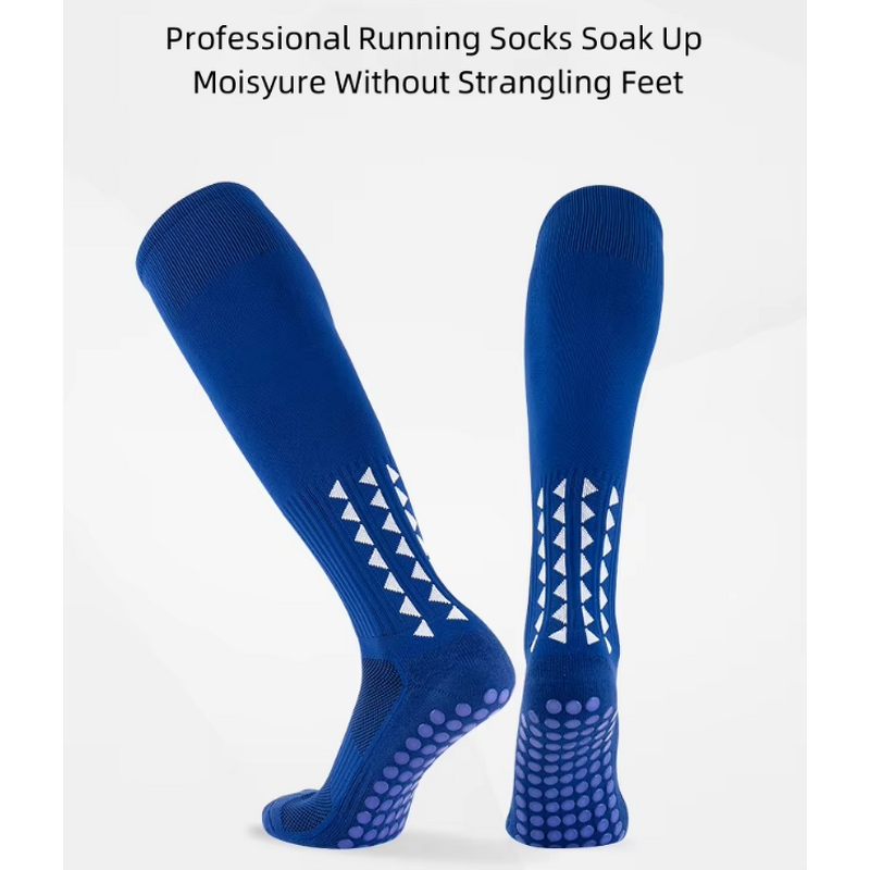 Wholesale Men's Age Men's Solid Color Sports Socks Long Tube Thick Towel Bottom Socks Non-slip Custom Men's Football Socks