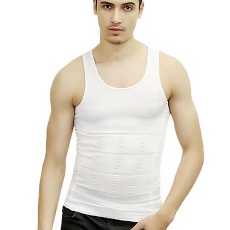 Men's Breathable Compression Muscle Slimming Vest Workout Tank Shapewear Vest