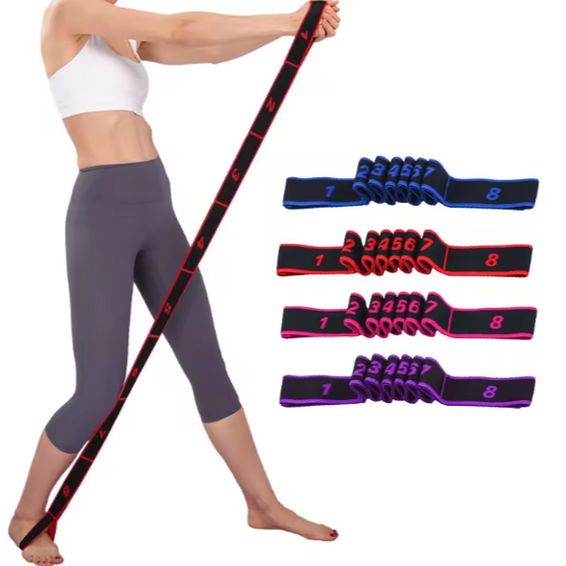 Custom Digital Multi-segment Flexibility Elastic Training Bands Gym Workout Dance Pull Belt Yoga Stretch Strap