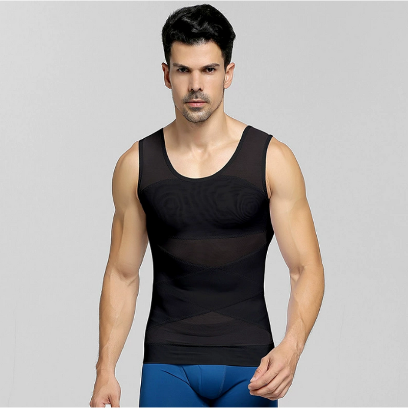 MEN Men's Body Shapers Breathable Seamless Compression Waist Cincher Corset Shapewear Knitted Girdle Slimming Tummy Body Shaper