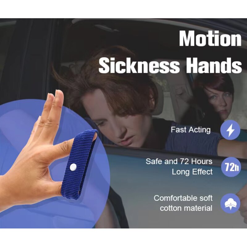 Carsickness Soft Click Press Prevent Nausea Seasickness Relief Car Sickness Wristbands