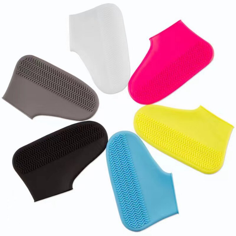 Silicone Rain Shoes Cover Non Woven Men Rubber Waterproof Overshoe Shoe Cover Rain Boots