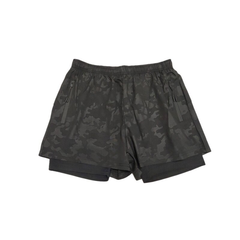 Men's Casual Workout Shorts Quick Dry 2-in-1 Compression Mesh Liner Woven Polyester Athletic Gym Sport Board Shorts Mid Waist