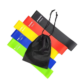 High Strength Comfortable Portable Gym Exercise Bands Five Sizes Colorful Elastic Force Loop Natural Latex Yoga Pilates Hip Band