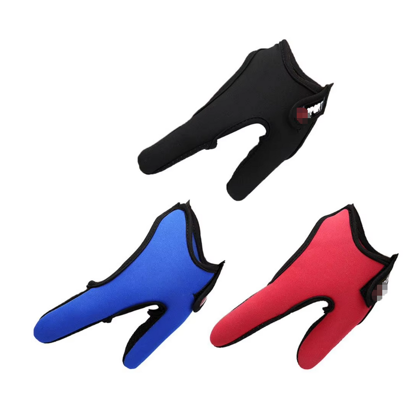 Double-Finger Anti-Slip Fishing Gloves with Elastic Band Protector Outdoor Gear for Active Sports