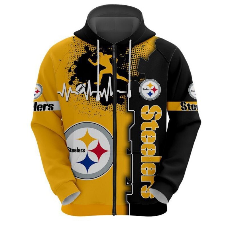 America Hot Sale Football Team Sports Hoodies 3d Print Customize Polyester Man Sports Sweatshirts Team Hoodies With Zipper