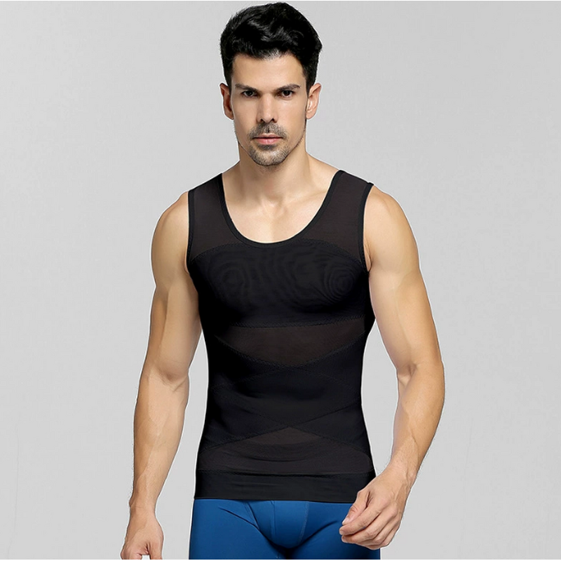 Men's Shapewear Workout Tank Tops Compression Muscle Shirt Slimming Body Shaper Vest