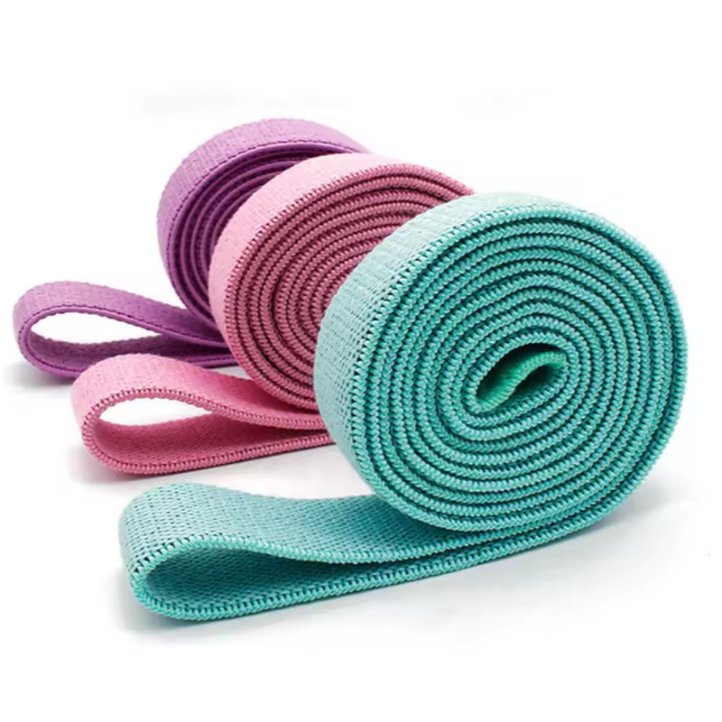 Wholesale Custom Elastic Fabric Pull up Assist Long Resistance Band Set