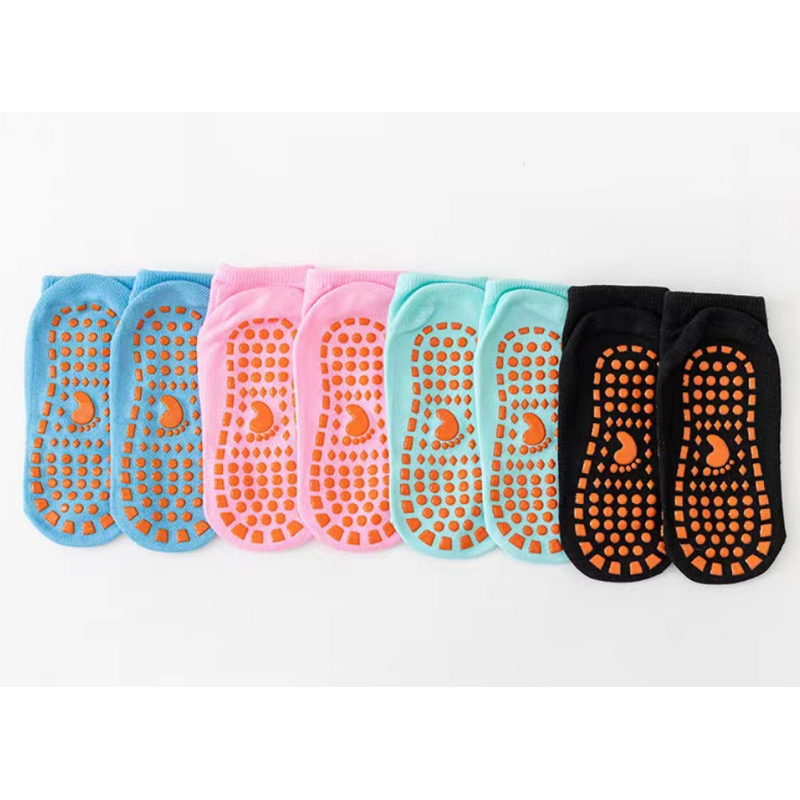 Non Slip Grip Trampoline Ankle Toddler Anti-slip Kids Boys Girls Yoga Floor Socks Custom Logo Wholesale Solid Color Cute Cat