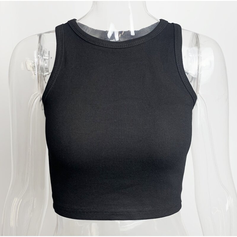 Womens Crop Tank Tops Sleeveless Racerback Crop Sport Cotton Top for Women