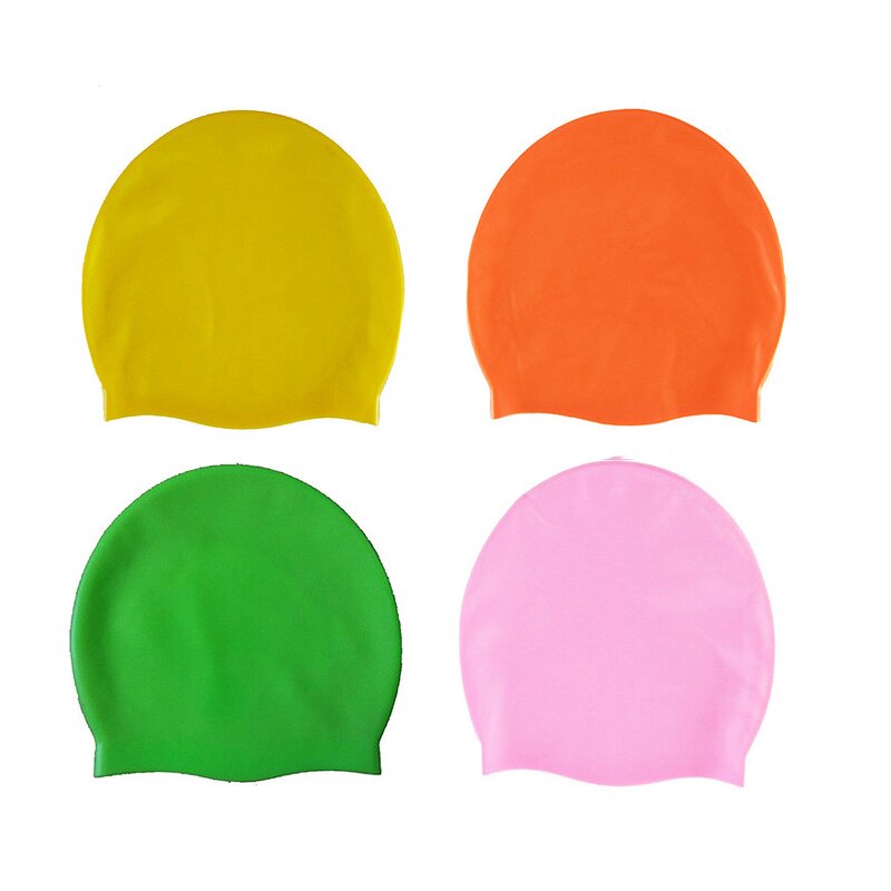Swim Caps for Long Hair Durable Silicone Swimming Caps for Women Men Adults Youths Kids Easy to Put on and Off Swim Caps