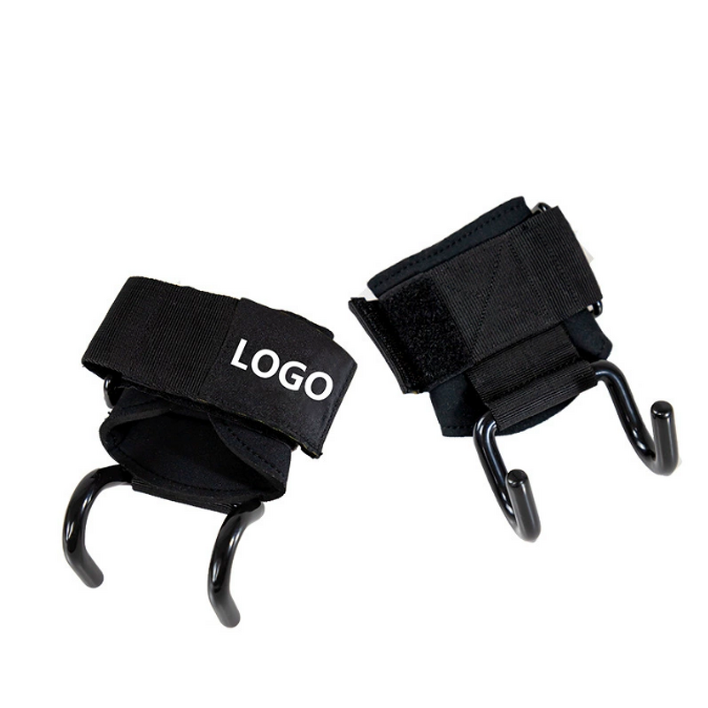 Neoprene Gym Training Hook Straps with Breathable Wrist Support Palm Guard Fitness Accessory