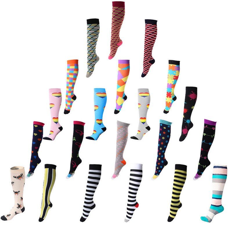 Wholesale Running Stockings 20-30 Mmhg Women WoWomen Sports Socks Marathon Cycling Football Varicose Veins Sock Compression Sock