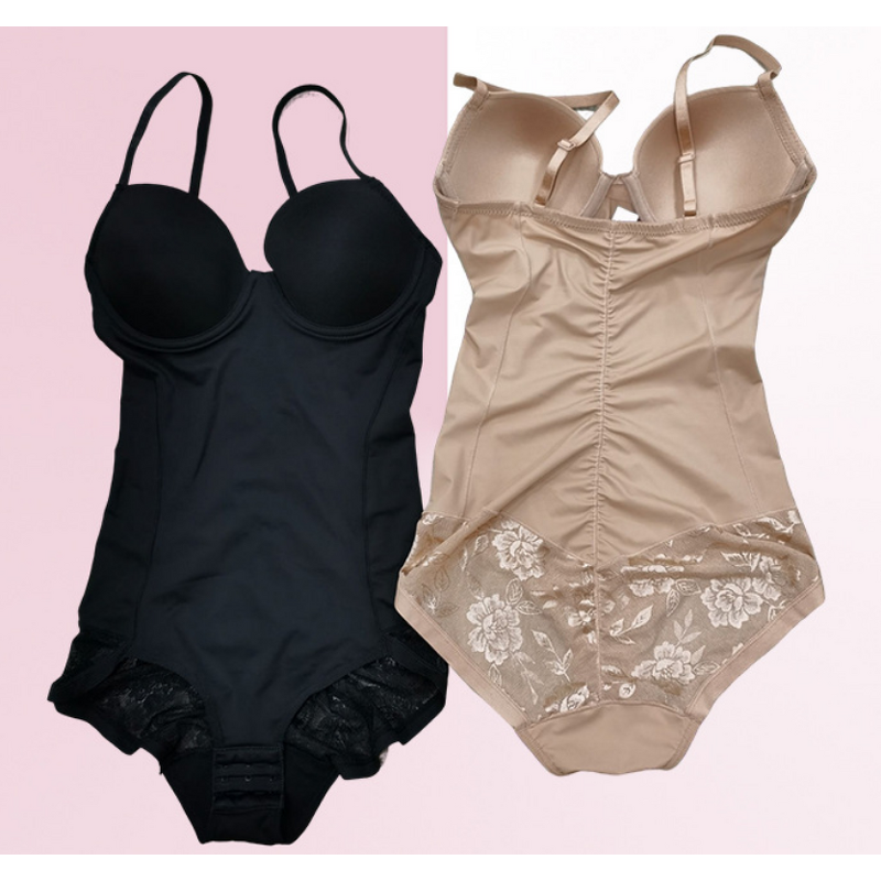 Hot Foreign Trade Abdomen Shaper High Compression Seamless Knitted Lace Body Shaping Clothes for Fitness Plus Size