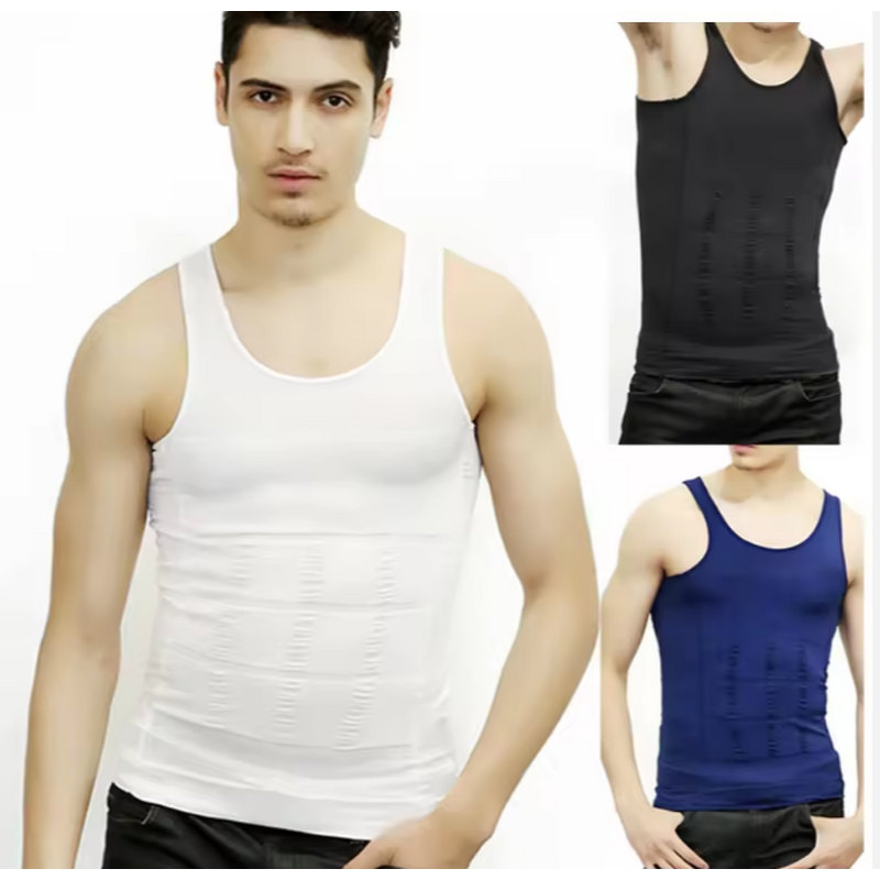 Fajas Reductora Hombre Camiseta De Chaleco Body Shaper for Men Vest Shapewear Ribbed Tank Top