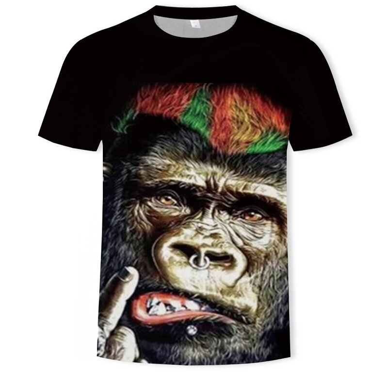 Hot Sale  Men's Big Face Baby Orangutan T-shirt Casual 3D Printed Short Sleeve Graphics T-Shirt