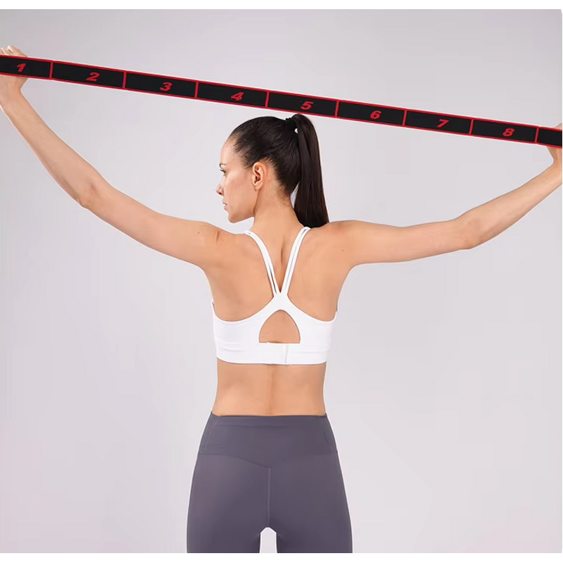 Custom Digital Multi-segment Flexibility Elastic Training Bands Gym Workout Dance Pull Belt Yoga Stretch Strap
