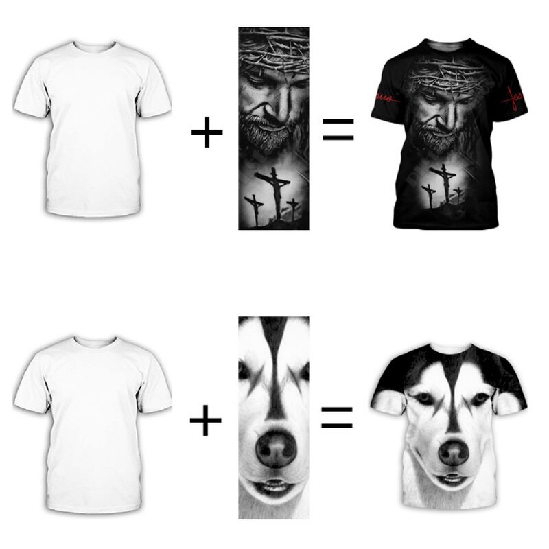 Men's Short Sleeve T-shirt Clothing Thermal Transfer 3d Printing Quick-drying Clothes Sportswear Cycling Wear
